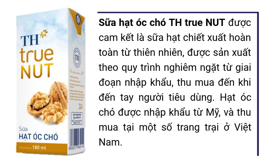 3 loại sữa hạt TH True Nut bổ dưỡng, tốt cho sức khỏe