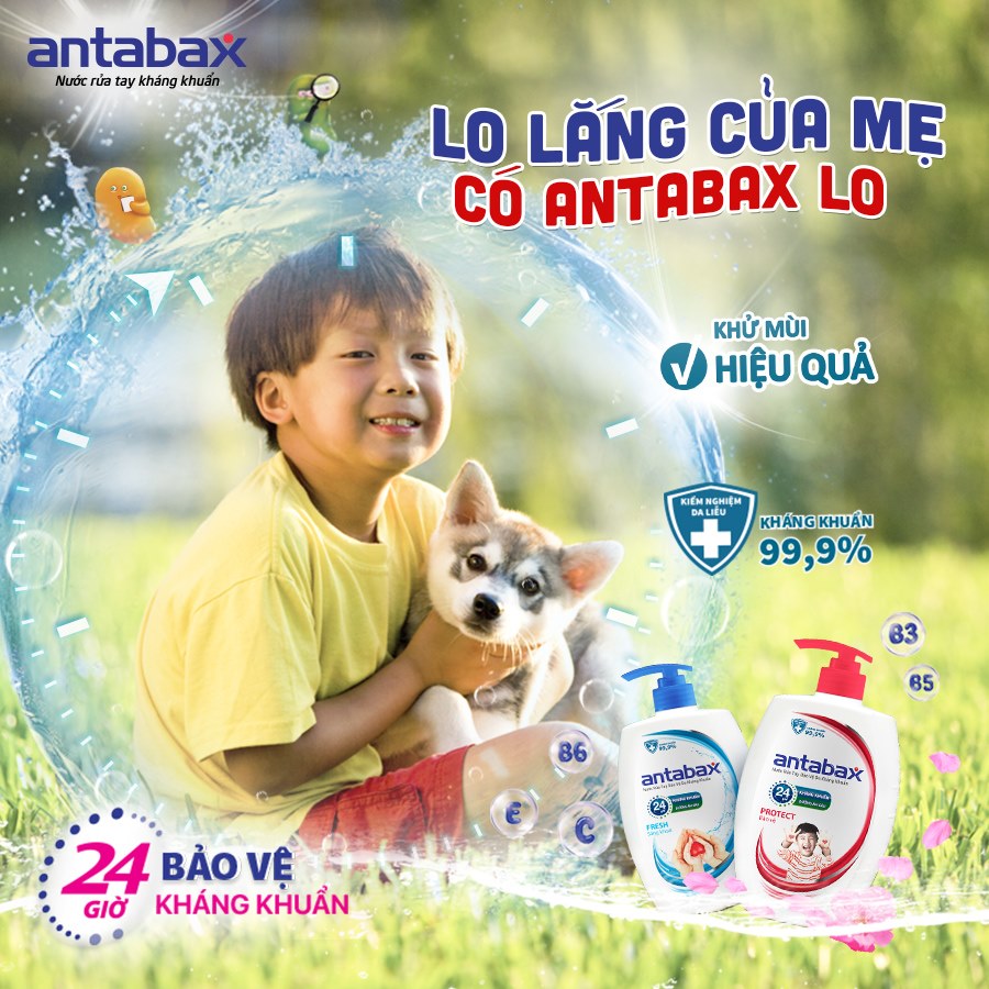 Bảo vệ gia đình mình với nước rửa tay Antabax