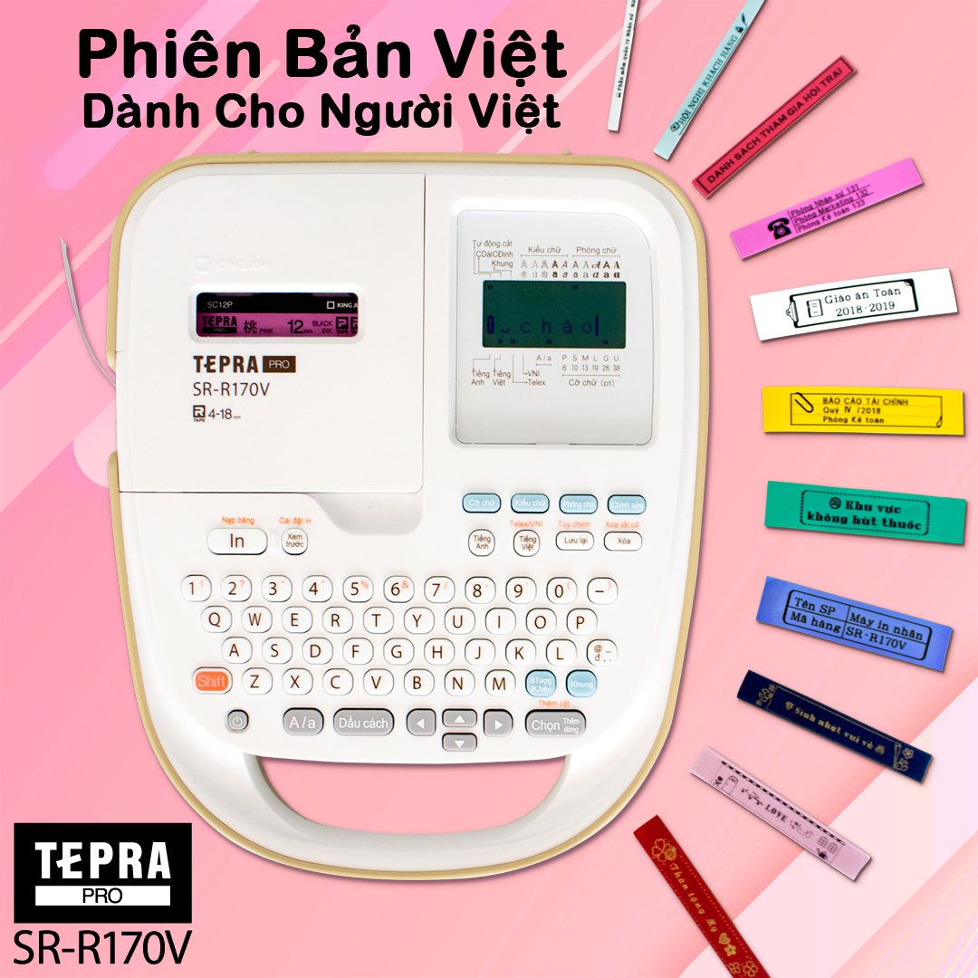Máy in nhãn Tepra SR-R170V nhập khẩu bảo hành chính hãng