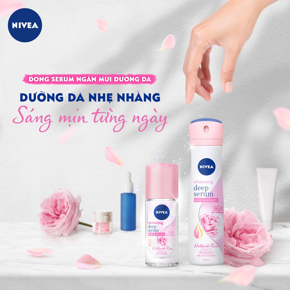 Làn da khô thoáng và thơm mát cả ngày với lăn khử mùi Nivea