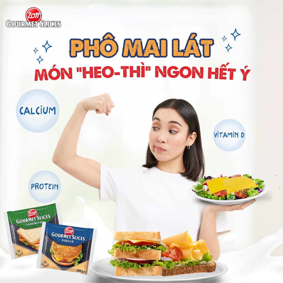 Phô mai Zott - Béo ngậy, mềm mịn, tan chảy, thơm ngon khó cưỡng