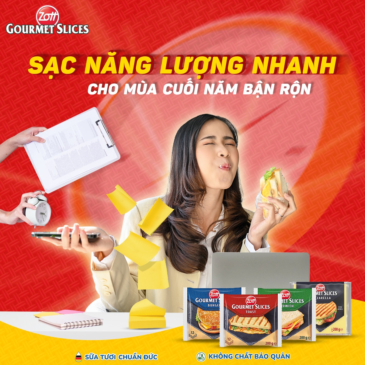 Phô mai Zott - Béo ngậy, mềm mịn, tan chảy, thơm ngon khó cưỡng