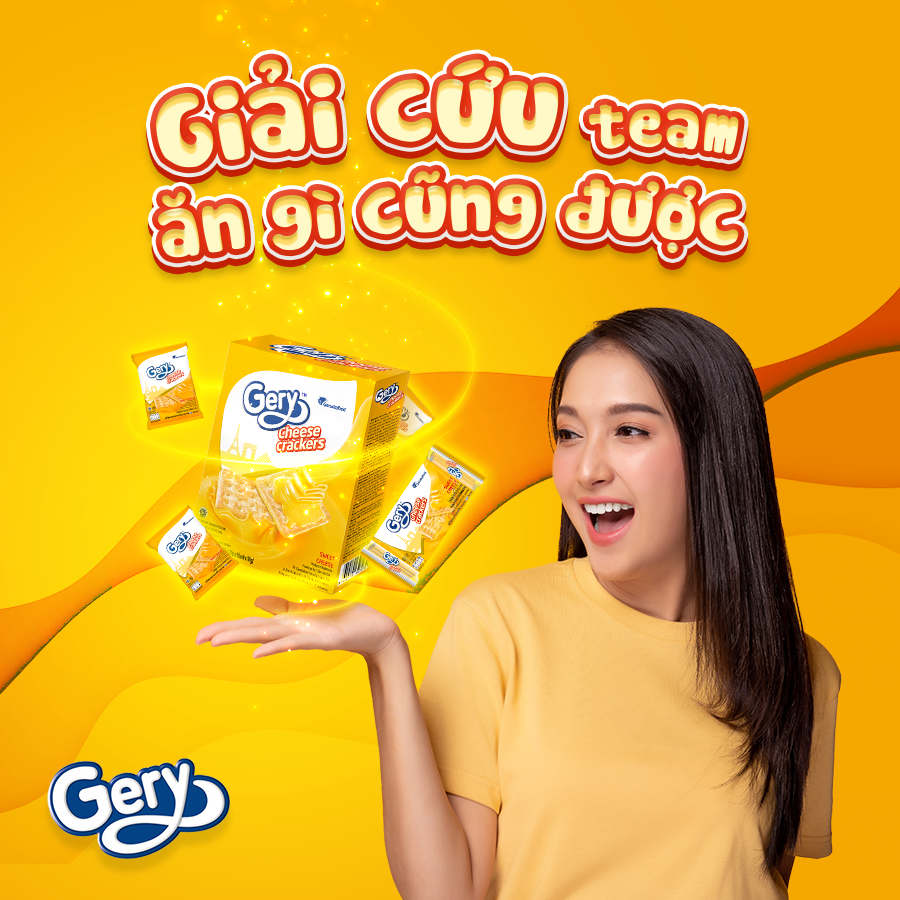 Bánh quy phô mai Gery Cheese – Giòn rụm, thơm ngon khó cưỡng