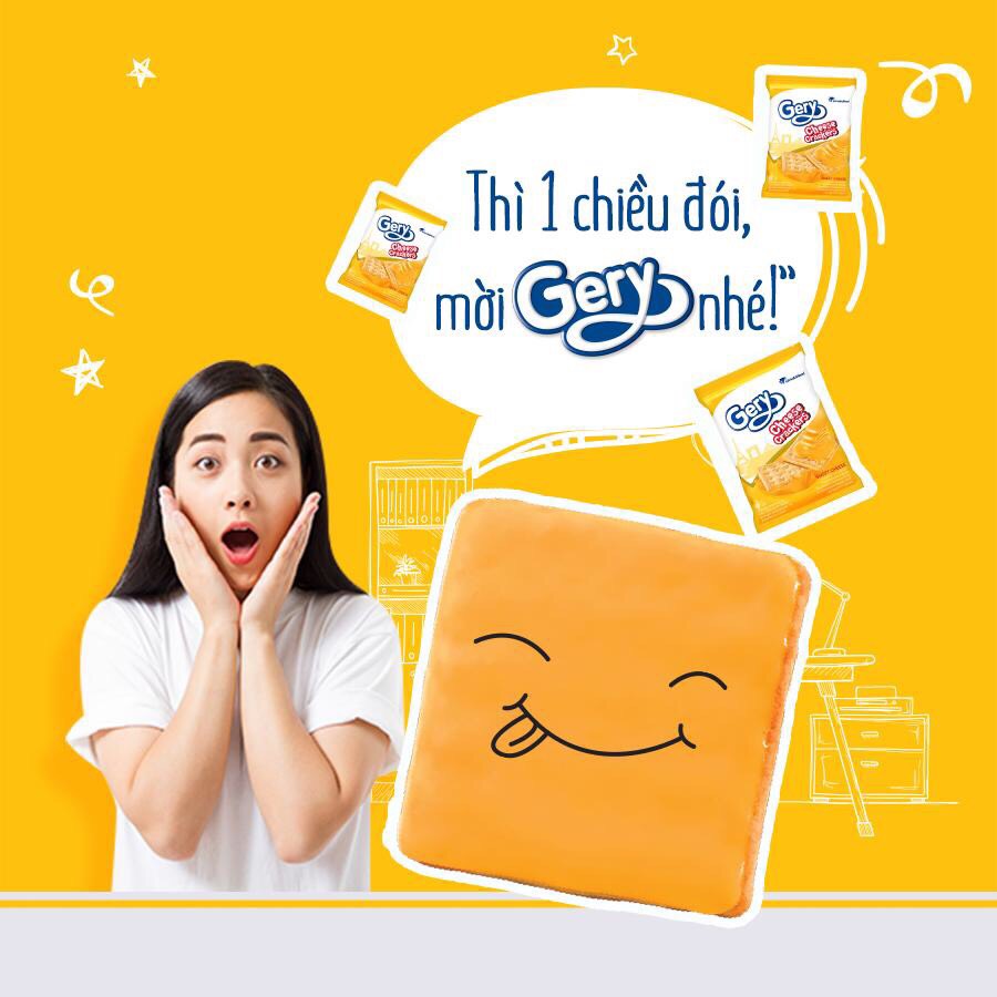 Bánh quy phô mai Gery Cheese – Giòn rụm, thơm ngon khó cưỡng