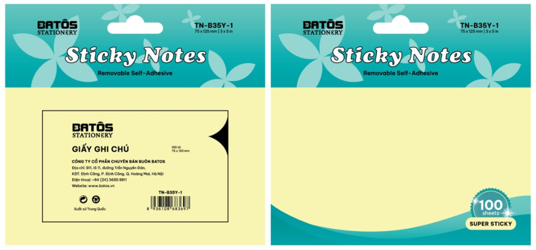 Tổng hợp các loại giấy note Batos Stationery hiện nay