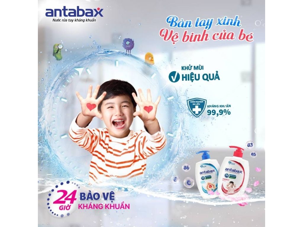 Bảo vệ sức khỏe gia đình với nước rửa tay Antabax
