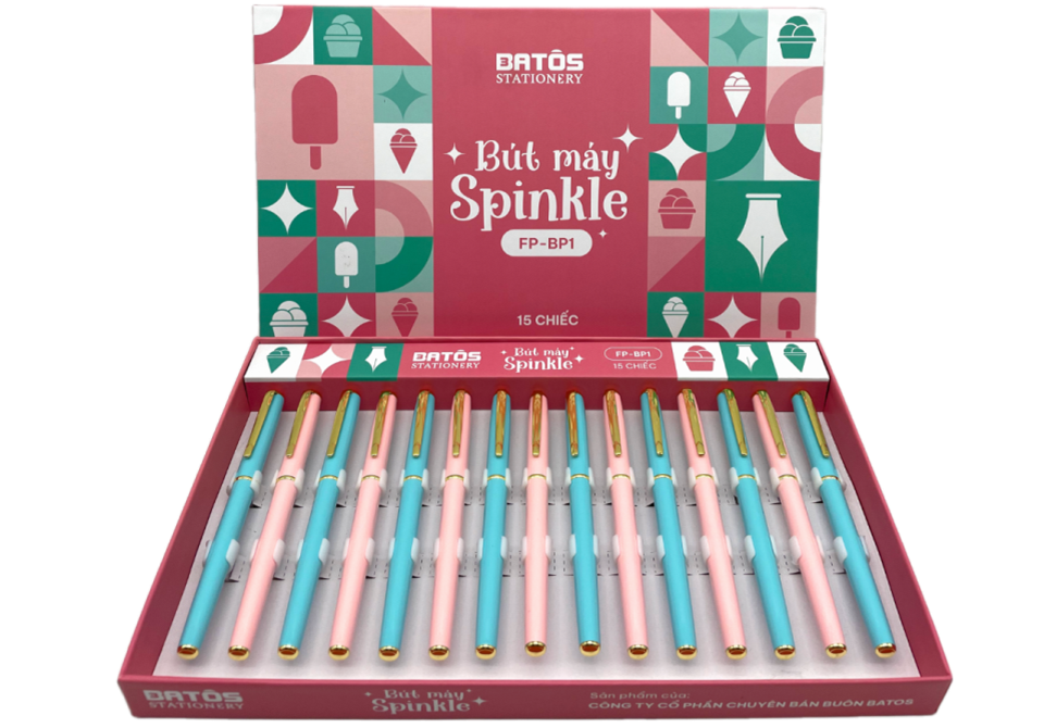 Nét bút mềm mại, lướt nhẹ trên giấy cùng bút máy Spinkle Batos
