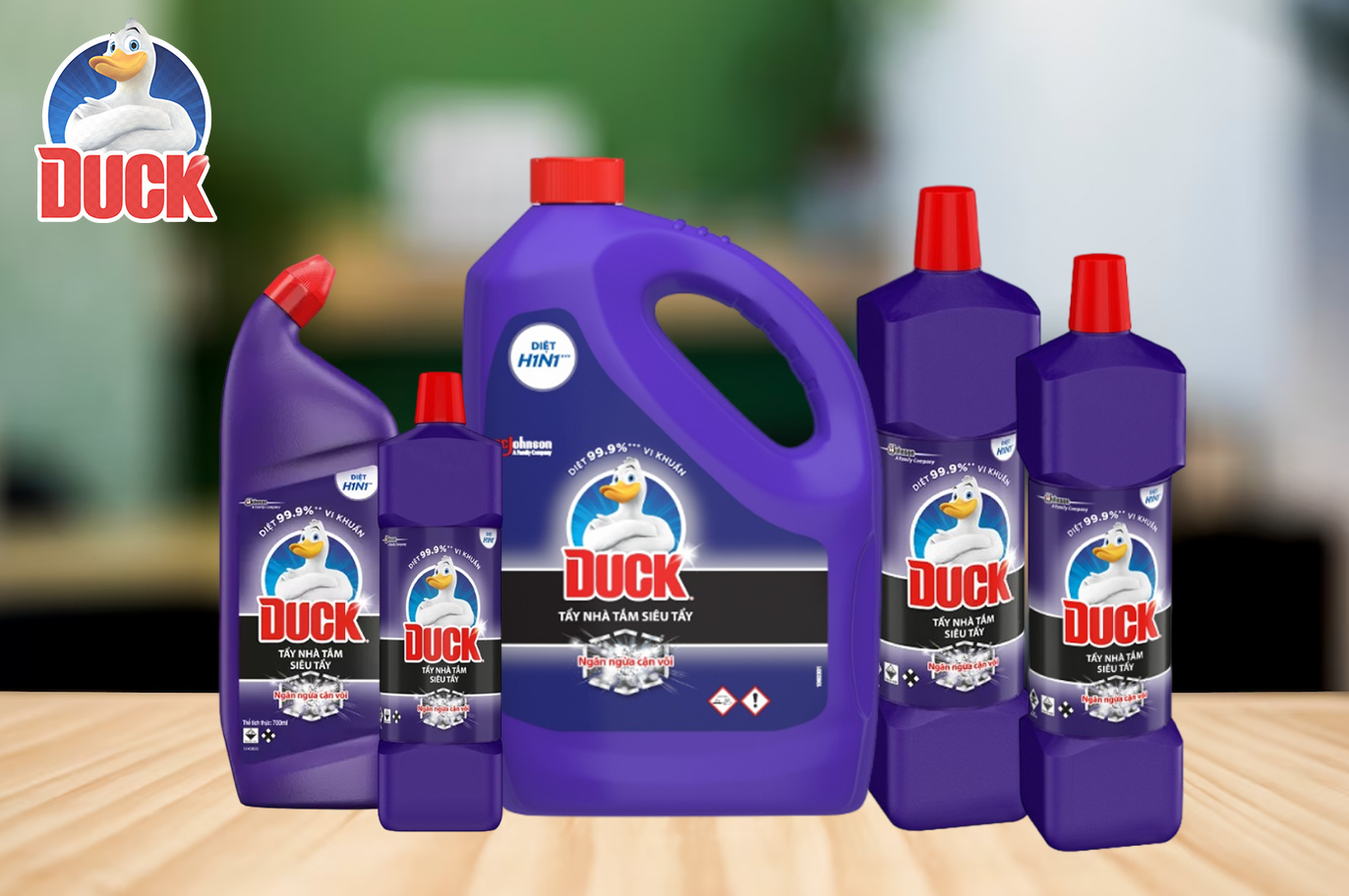 Nước tẩy bồn cầu, nhà tắm Duck – Đánh bay vết bẩn, khử mùi nhanh chóng