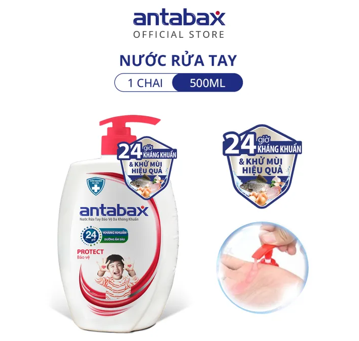 Bảo vệ cả gia đình với bộ 4 nước rửa tay Antabax an toàn tiện lợi 