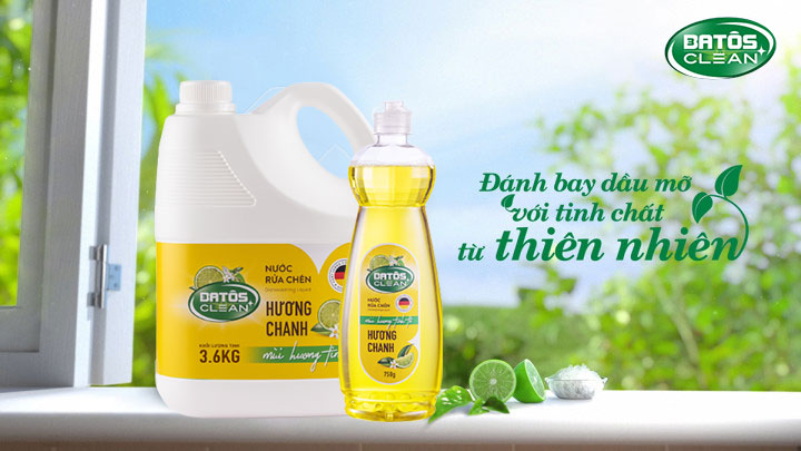 Batos Clean – Nước rửa chén an toàn, dịu nhẹ cho da tay