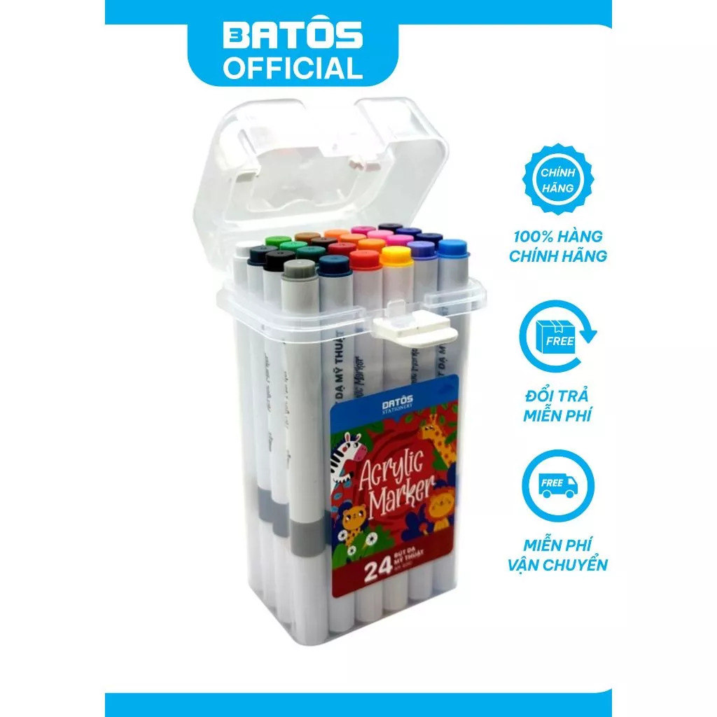 Sở hữu bộ màu Acrylic marker 24 màu chỉ với giá chưa đến 2 cốc trà sữa